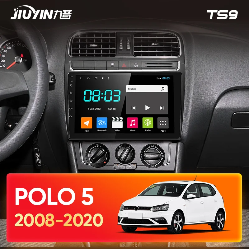 JIUYIN C Tipo Automobilio Radijo Multimedia Vaizdo Grotuvas, Navigacija, GPS Volkswagen POLO 5 2008 m. - 2020 m. 
