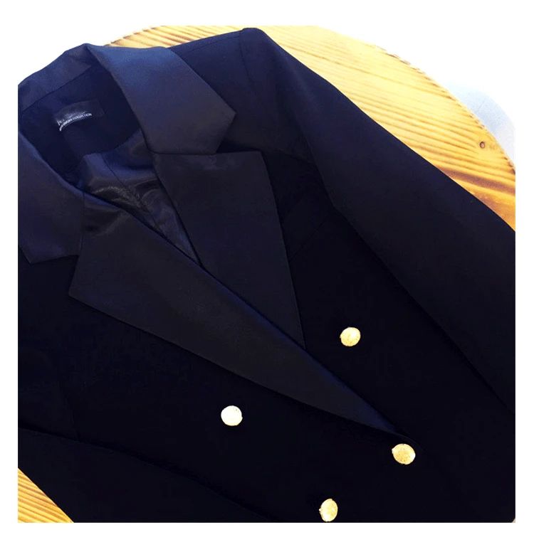 Aukštos kokybės profesionalus moterų kostiumas didelio dydžio Atsitiktinis dvieiliai temperamentas juodosios ponios striukė Madinga office švarkas