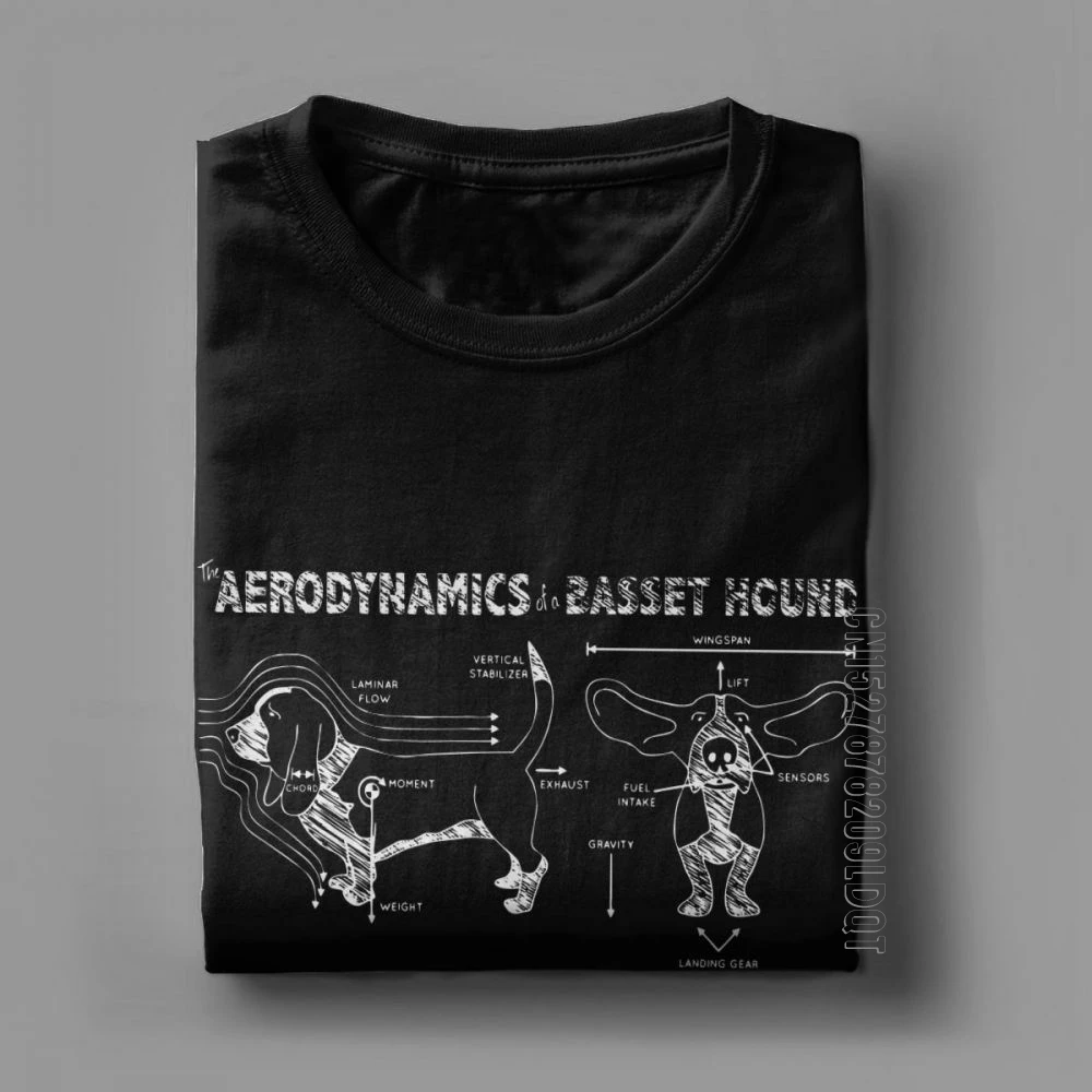Vyriški Aerodinamikos Iš Basset Hound T-Shirt Juokinga Crewneck Vyrų Marškinėlius Drabužių Medvilnės Marškinėliai Classic T Shirts