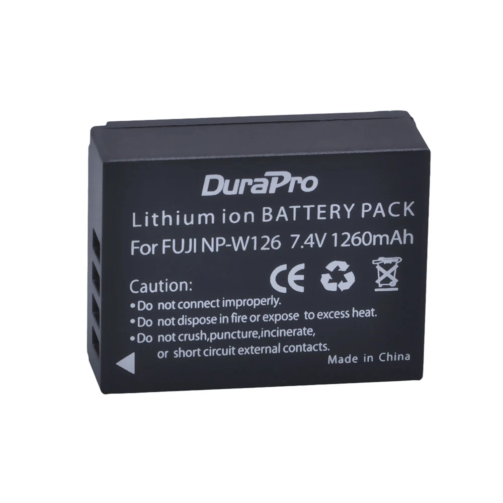 2vnt NP-W126 NP W126 NPW126 Bateriją 1260mAh už Fujifilm FinePix HS30EXR HS33EXR HS50EXR X-A1 X-E1 X-E2 (X-M1 X-Pro1