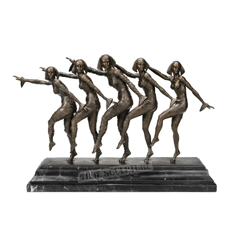 Klasikinė Muzika, Šokių Statula Grynas Bronzos Mergaičių Šokių Skulptūra Stilingas Namų Dekoro Antikvariniai Meno Kolekcionieriams Didelio Dydžio