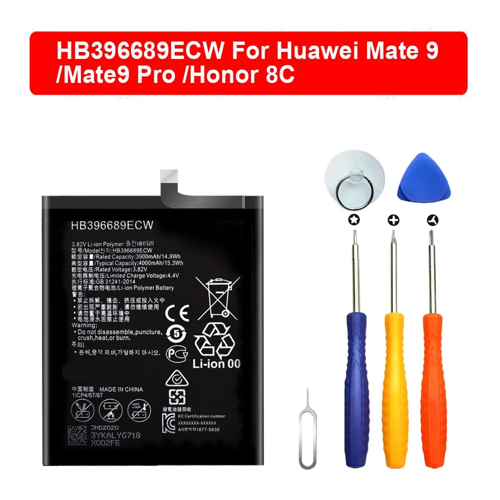 HB417094EBC HB396693ECW HB396689ECW HB436486ECW Baterija Huawei Mate 7 8 9 10 Bateria Už Huawei Mate 9 10 Pro Garbės 8C