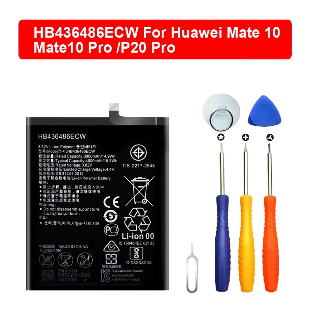 HB417094EBC HB396693ECW HB396689ECW HB436486ECW Baterija Huawei Mate 7 8 9 10 Bateria Už Huawei Mate 9 10 Pro Garbės 8C