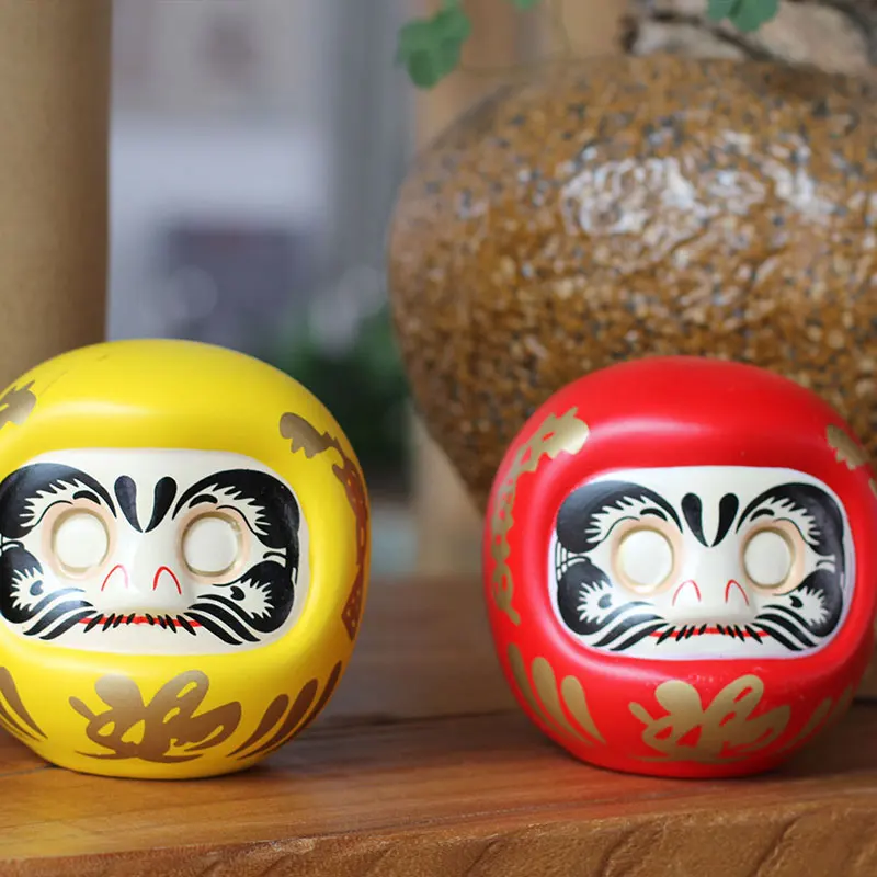 4 Colių Japonų Keramikos Daruma Lėlės Pasisekė Katė Likimo Ornamentu Pinigų Kasoje