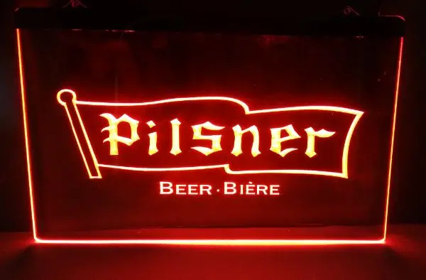 Pilsner logotipą, 2 dydis bar pub club 3d ženklų led neon light pasirašyti namų dekoro amatai
