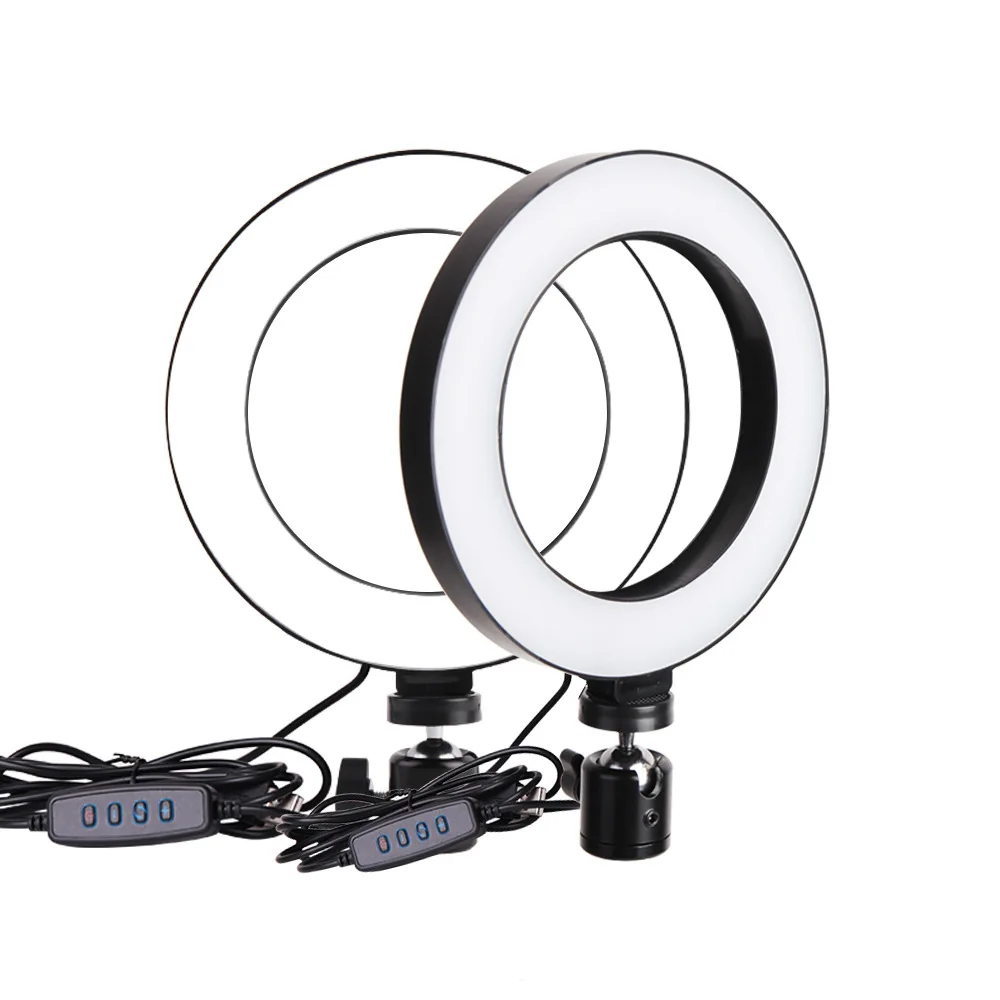 16cm Mini Pritemdomi LED Žiedo, Šviesos, Vaizdo, Šviesos, su selfie stick Stalo Trikojo 