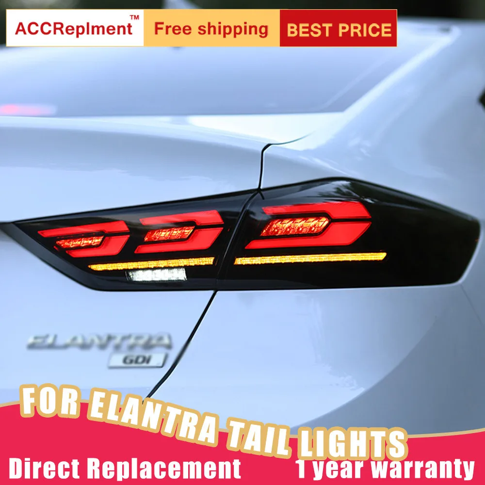 Naujas LED galiniai Žibintai Asamblėjos Hyundai Elantra 2016-2018 LED Galiniai Stabdžių Žibintas Atbulinės Šviesos Galinis Atgal Iki Lempos DRL Automobilio Uodegos šviesos