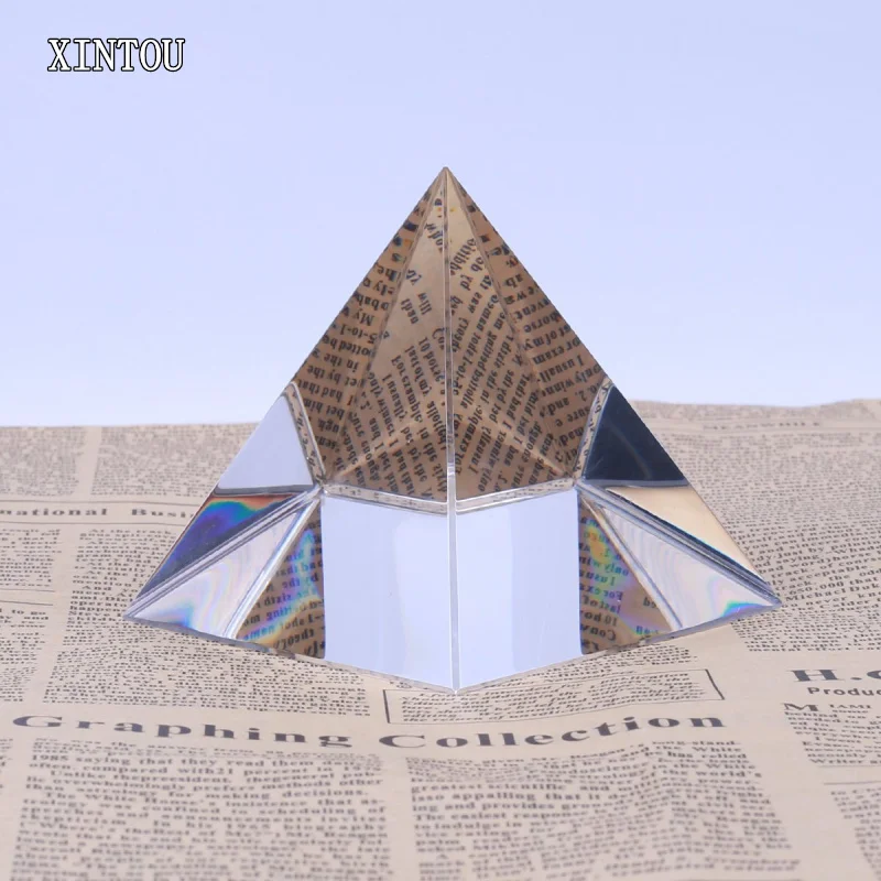 3D Kristalų Egipto Piramidės Prizmę Prespapjė Aišku K9 Stiklo Energijos Gijimas Egipto Piramidės Gerovės Feng Shui Namų Dekoro