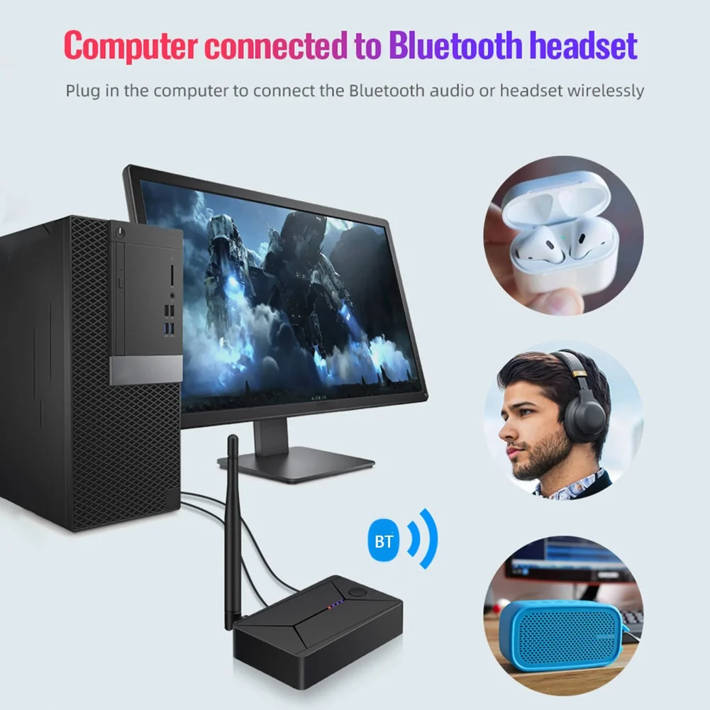 Bluetooth 5.0 Garso Imtuvas, Siųstuvas Apeiti 3 In 1 Aptx HD LL Low Latency Spdif RCA 3.5 mm AUX TV PC Automobilių Belaidžio ryšio Adapteris