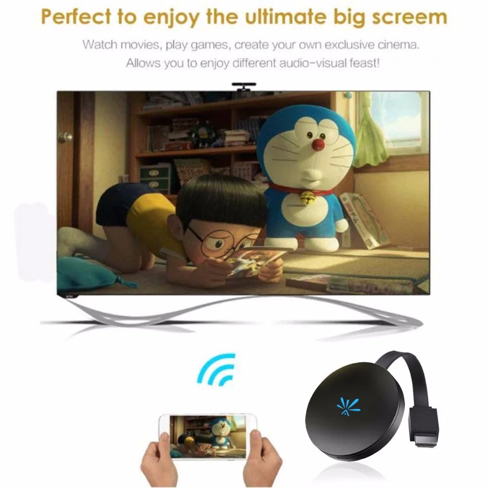 SOONHUA G6 TV Stick 2.4 GHz Vaizdo WiFi Ekranas HD Ekrano Atvaizdavimas TV Wireless Dongle Imtuvą Chromecast 2