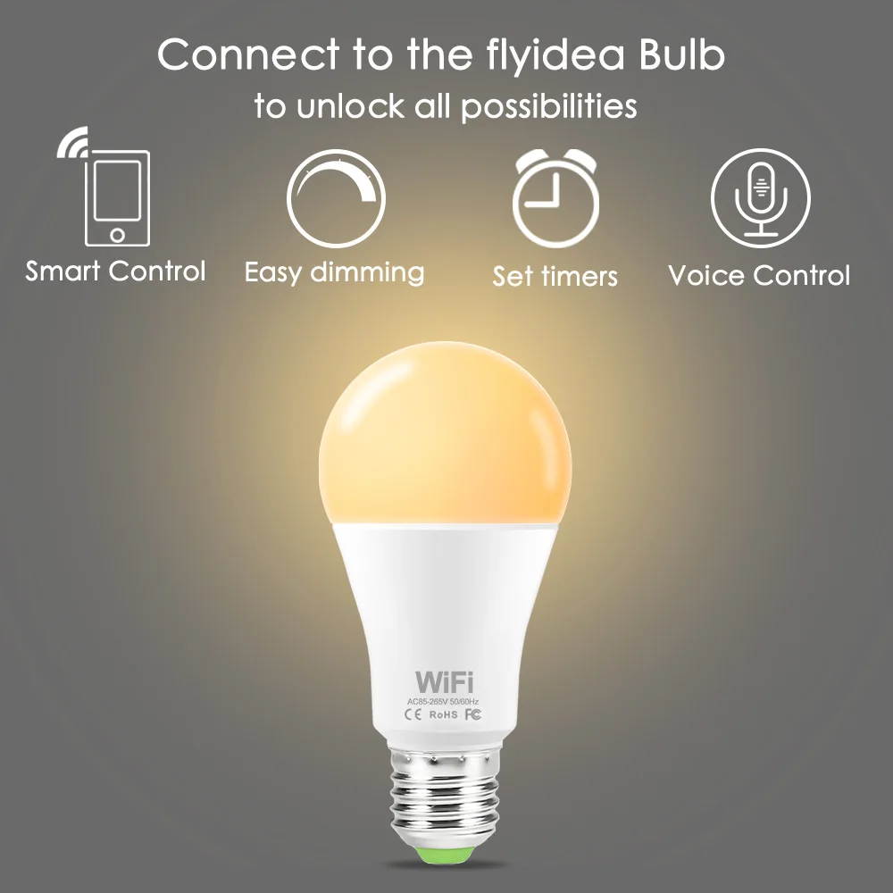 Smart Lemputė WIFI Pritemdomi Ryškumas Šviesos diodų (LED) Lemputė 15 W, E27 B22 