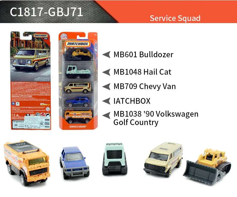 Degtukų dėžutė Automobilių Žaislas Metalo Modelio Automobilių 1:64 Greitosios pagalbos, Policijos Transporto priemonių Inžinerija Transporto priemonės 5 Automobilių Surinkimo Žaislai Berniukams Karšto Žaislai