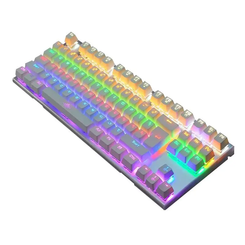 RGB Apšvietimu, Mechaninė Klaviatūra USB Laidinio Kompiuterio Ergonomiško Žaidėjus Žaidimų Klaviatūros KOMPIUTERYJE, Mėlyna Ruda Raudona Jungiklis