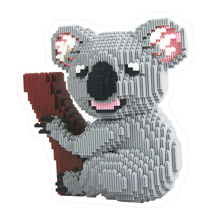 Koala Royal Animacinių filmų Lokys Mini Diamond 3D Rinkiniai, Statyba Blokai, Plytos, Gražių Gyvūnų Modelio Švietimo Žaislai, Kalėdų Dovana