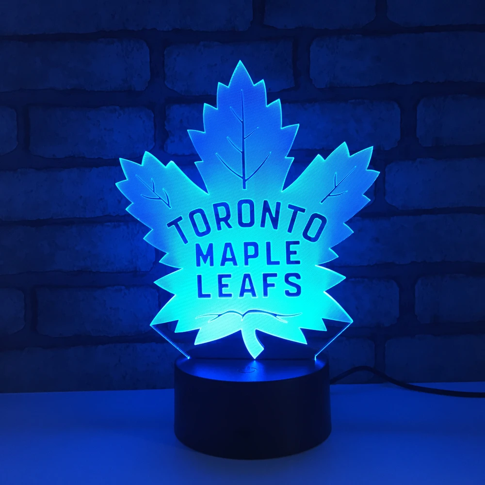 Toronto Maple Leaf LED RGB Naktį Šviesa 7 Spalvų Kaita, Stalas Šviesos Veiksmų Skaičius, PVC, Vaikams, Žaislai, Brinquedos Kalėdų Dovana