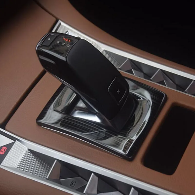 Tonlinker Interjero Pavarų Skydelio Dangtelį atveju lipdukai Citroen DS7 2018-19 Automobilių Optikos 1 VNT. Nerūdijančio plieno Dangtis lipdukai