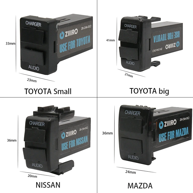 Neardomieji įdiegti Automobilių Sąsają Prijungti Adapterį MP3 audio USB Įkroviklis 2.1 Toyota Honda Mazda Mitsubishi Nissan Suzuki