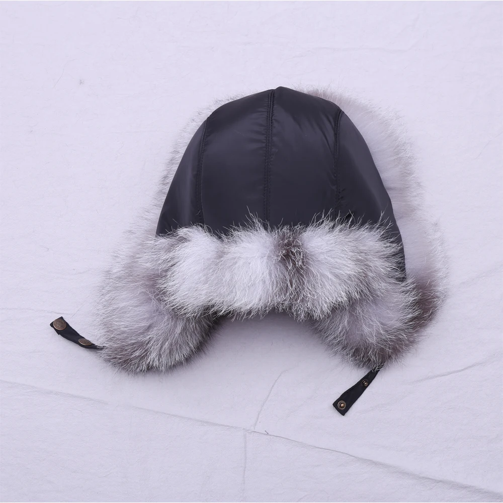 SUPPEV&STTDIO tikro Kailio Kepurę Moterims Gamtos Silver Fox Fur rusijos Ushanka Kepurės Žiemą Storas Šiltas Ausis Mados Bombonešis Bžūp