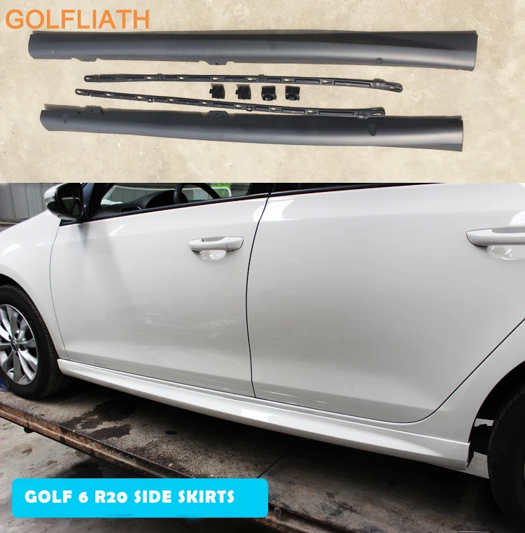 GOLFLIATH R20 stiliaus ABS lenktynių automobilių bodykit slenksciai Volkswagen VW Golf 6 MK6 GTI R20