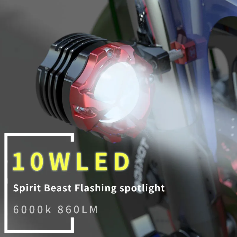 Dvasia Žvėris 10W Motociklo LED Prožektoriai, Rūko Žibintas Apšvietimas Kawasaki, Suzuki Harley Honda Yamaha BMW Triumfas Benelli KTM JAWA