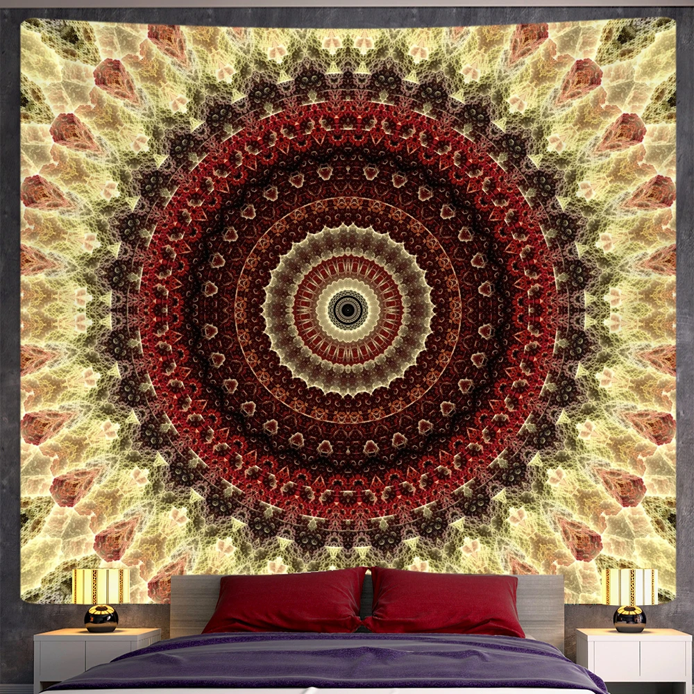 Naujų produktų Indijos Mandala gobelenas raganavimas sienos gobelenas Bohemijos namų puošybai hipių, psychedelic scena čiužinys