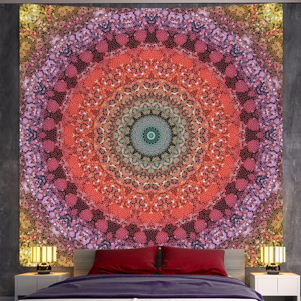 Naujų produktų Indijos Mandala gobelenas raganavimas sienos gobelenas Bohemijos namų puošybai hipių, psychedelic scena čiužinys
