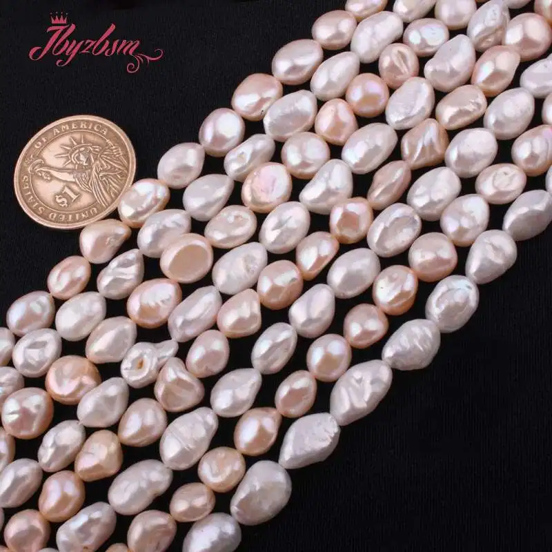 7x9-8x11mm Gėlavandenių Perlų Dirbtiniu būdu išauginti Bulvių Prarasti Karoliukai, Natūralaus Akmens Karoliukai, Papuošalai Priėmimo 