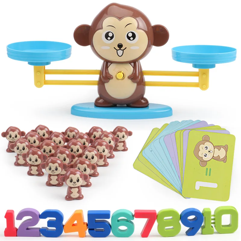 Montessori Matematikos Žaislas Beždžionė Skaitmeninės Matematikos Balansas Masto Žaislas Švietimo Balansavimo Masto Numeris Stalo Žaidimas Vaikams, Kurie Mokosi Žaislai