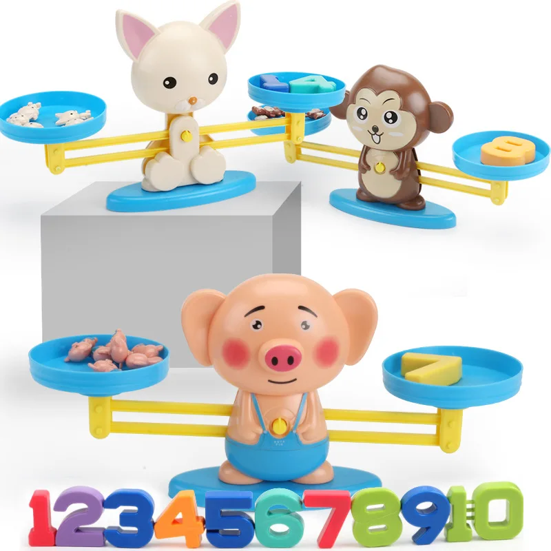 Montessori Matematikos Žaislas Beždžionė Skaitmeninės Matematikos Balansas Masto Žaislas Švietimo Balansavimo Masto Numeris Stalo Žaidimas Vaikams, Kurie Mokosi Žaislai