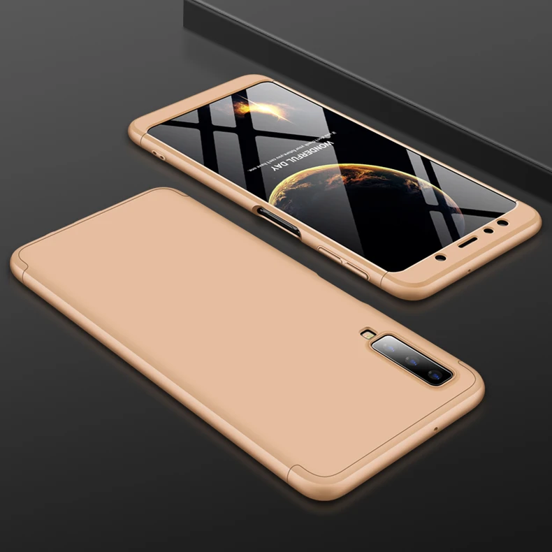 Samsung Galaxy A6 Plius 2018 A605 A605F Atveju 360 Laipsnių Visiškai Apsaugotas Hard Cover Case for Samsung A7 2018 A750F Telefono Krepšiai