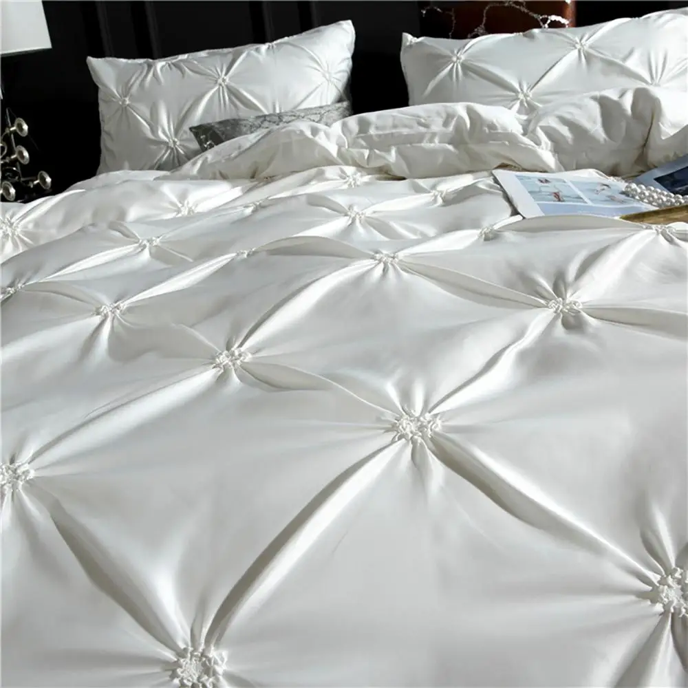 Žakardo Satino patalynė prabanga antklode padengti nustatyti euro patalynės komplektas Queen king lova padengti Užvalkalas Užvalkalai Antklodė namų Tekstilės