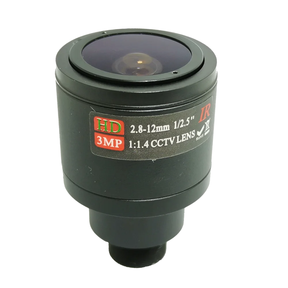 IR CCTV Kameros Objektyvas 3 Megapikselių 2,8 mm-12mm CS Objektyvo M12 3MP HD Apsaugos Kameros F2.0 Vaizdą 1/2.5 colių Rankinio Fokusavimo ir Zoom