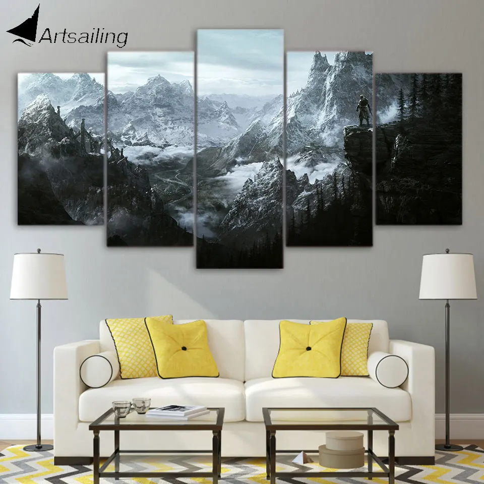 ArtSailing 5 skydas sienos meno ant drobės HD Modulinės dekoratyvinis sistema paveikslų kambarį XA-1948A