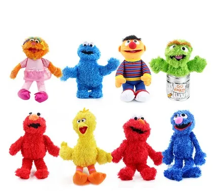 Sesame Street 7 Gabalus Pliušinis Lėlės Didelis Paukštis Elmo Cookie Monster Ernie Grover Įdaryti Lėlės vaikų Švietimo Žaislai