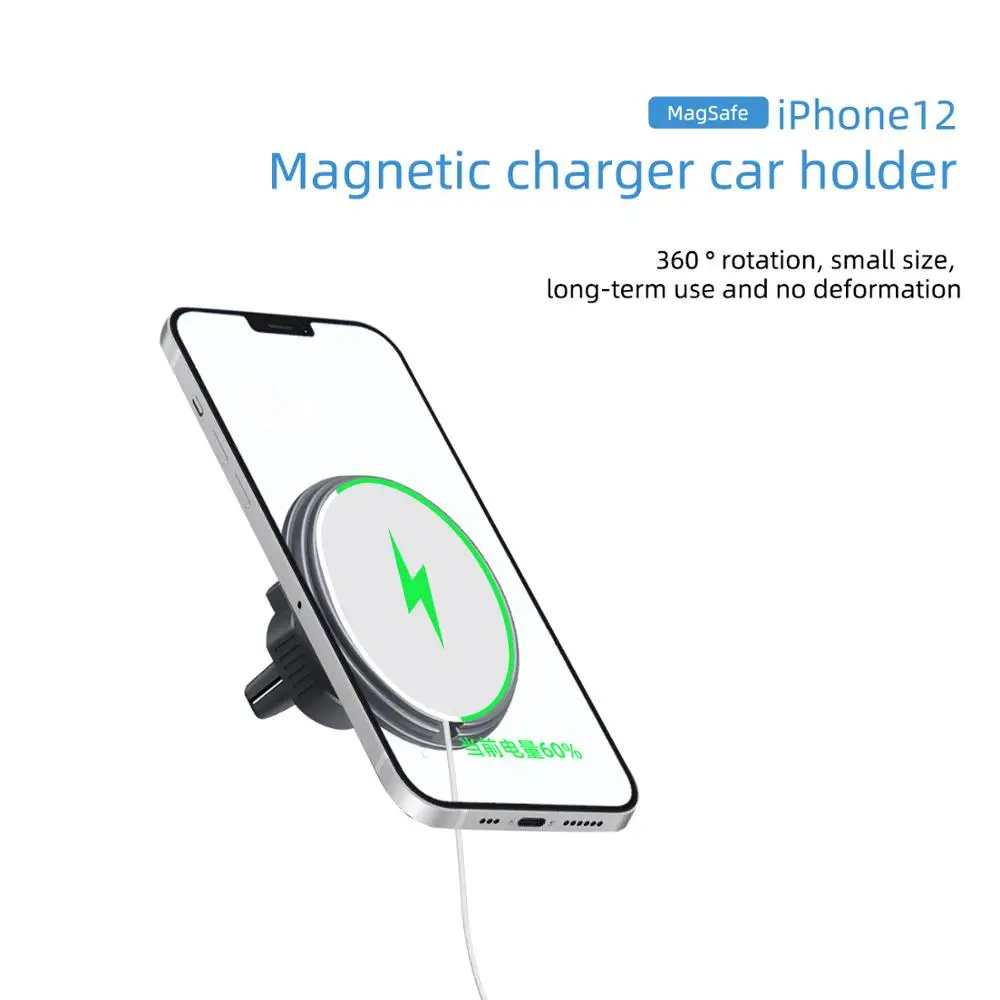 Macsafe Transporto priemonių Laikiklį Automobilinio Mobiliojo Telefono pagalba Macsafe Stovas Laikiklis Mega saugus iPhone 12 Pro Max Mini Oro Angos Magnetas Turėtojas