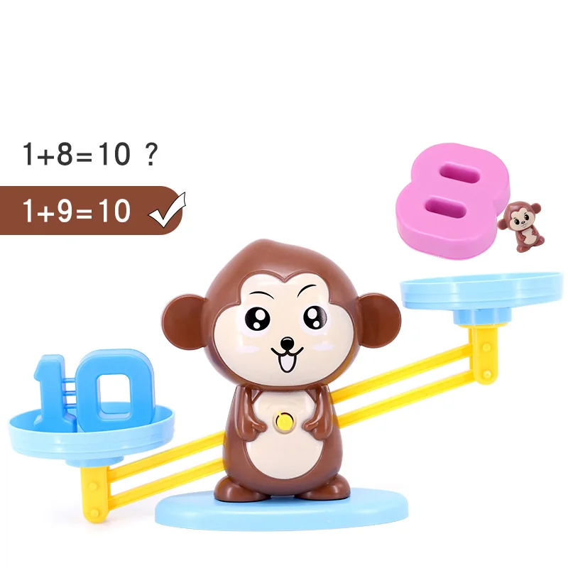 Medienos Matematikos Rungtynės Žaidimo Lentos Žaislai Monkey Rungtynės Pusiausvyros Skalės Skaičius Pusiausvyrą Žaidimas Vaikams Švietimo Žaislas Sužinoti, Pridėti ir Atimti