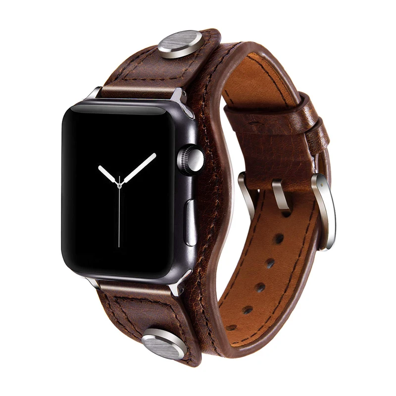 Natūralios Odos apyrankė diržu, apple watch 5/4/3/2/1 iwatch juosta 44mm 42mm 40mm 38mm watchband+metalo sagtis