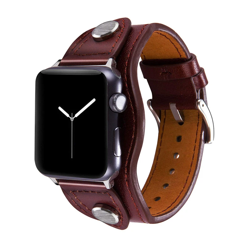Natūralios Odos apyrankė diržu, apple watch 5/4/3/2/1 iwatch juosta 44mm 42mm 40mm 38mm watchband+metalo sagtis