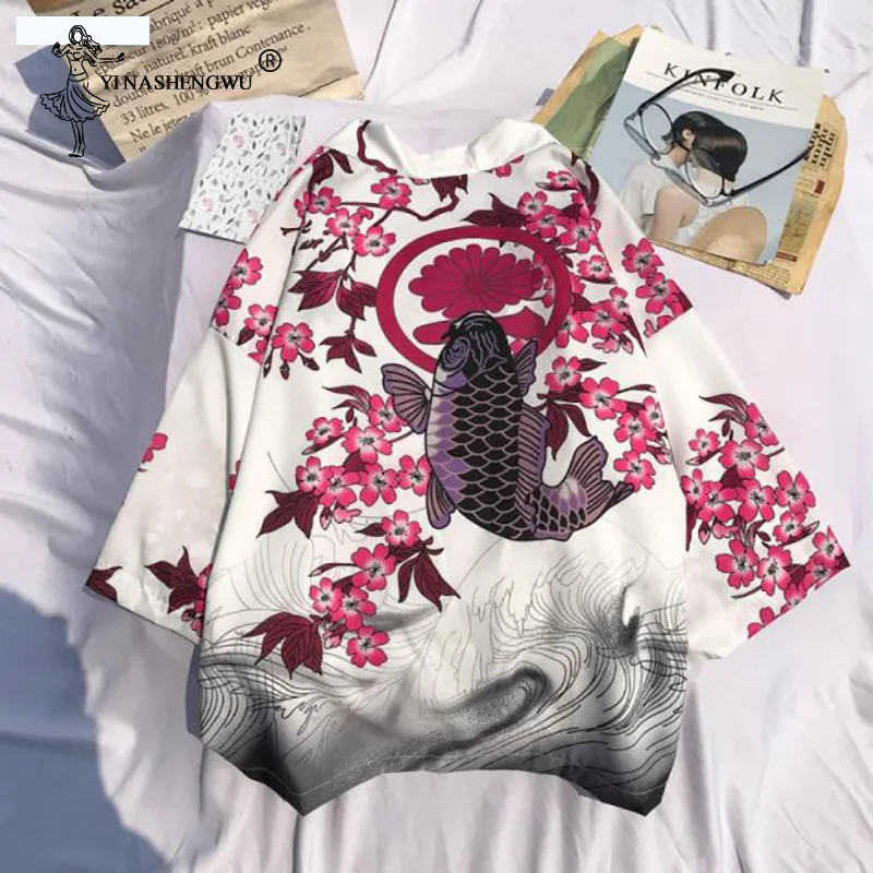 Pora Kimono Yukata Atsitiktinis Japonijos Kailis Vyrų Marškinėliai Harajuku Cardigan Japonų Kimono Azijos Cosplay Kostiumas Apsaugos Nuo Saulės Palaidinės
