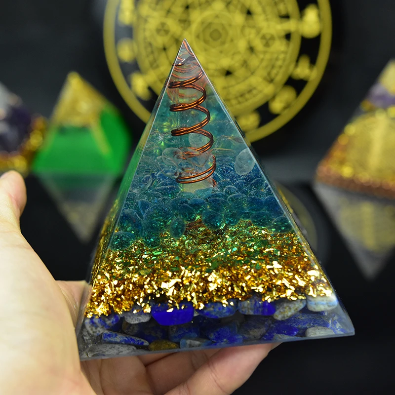 Elite Crystal Aura Orgone Piramidės, Gamtinis Akmuo, Krištolas Lazuritas Orgonite Emf Apsaugos Chakra Gijimas Energijos Generatorius