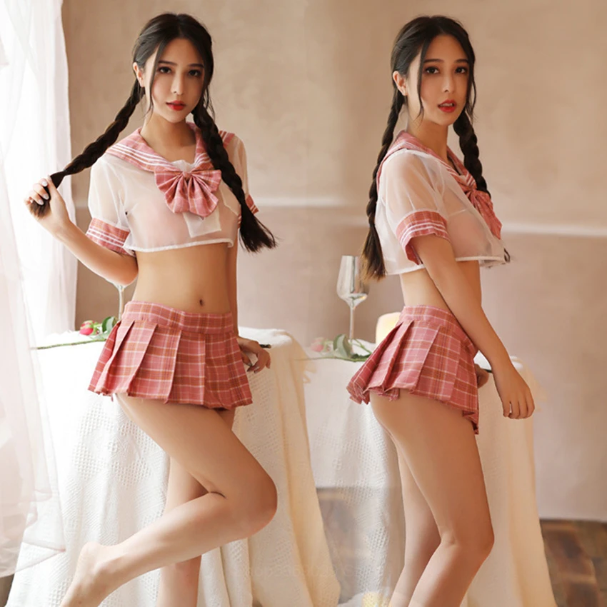Kawaii Mergaitės mokyklinę Uniformą Japonų Stiliaus Plisuotos Kelnės Moterims Anime COS Sailor Viršuje + peteliškę + Sijonas Seksuali Mini Kostiumas