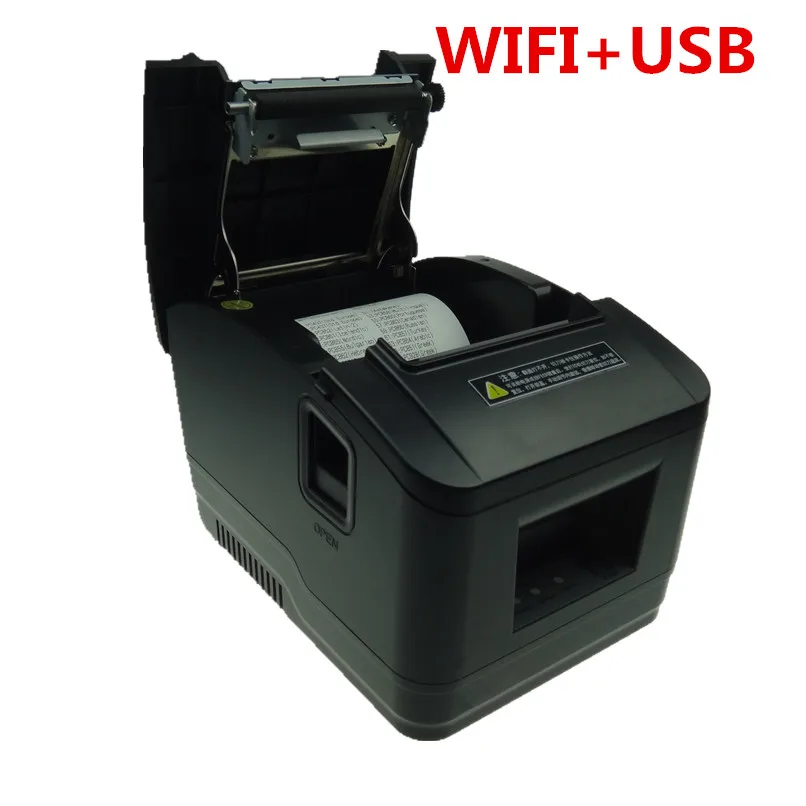 Nauja WIFI ryšio spausdintuvo Aukštos kokybės 80mm gavimo sąskaitą Mažas bilietų POS spausdintuvas, automatinis pjovimo spausdinimo greitis Greitai