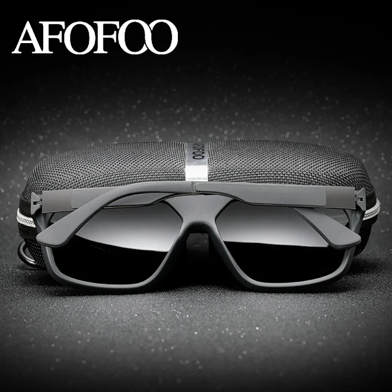AFOFOO Prekės ženklo Dizainas TR90 HD Poliarizuoti Akiniai nuo saulės Vyrams Derliaus Saulės Akiniai Vyrų Vairavimo Atspalvių Akiniai Akiniai UV400 Gafas De Sol