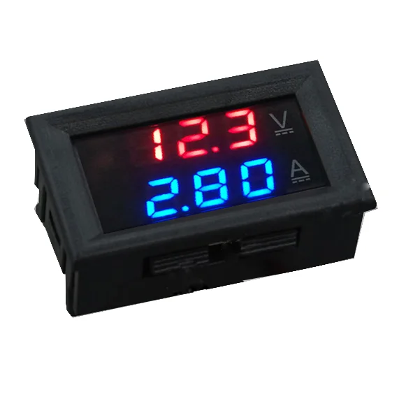 10vnt DC 0-100V 10A Digital Voltmeter Ammeter Dvigubas Ekranas Įtampos Detektorius Dabartinės Skaitiklio Skydelis Amp Volt Gabaritas 0.28