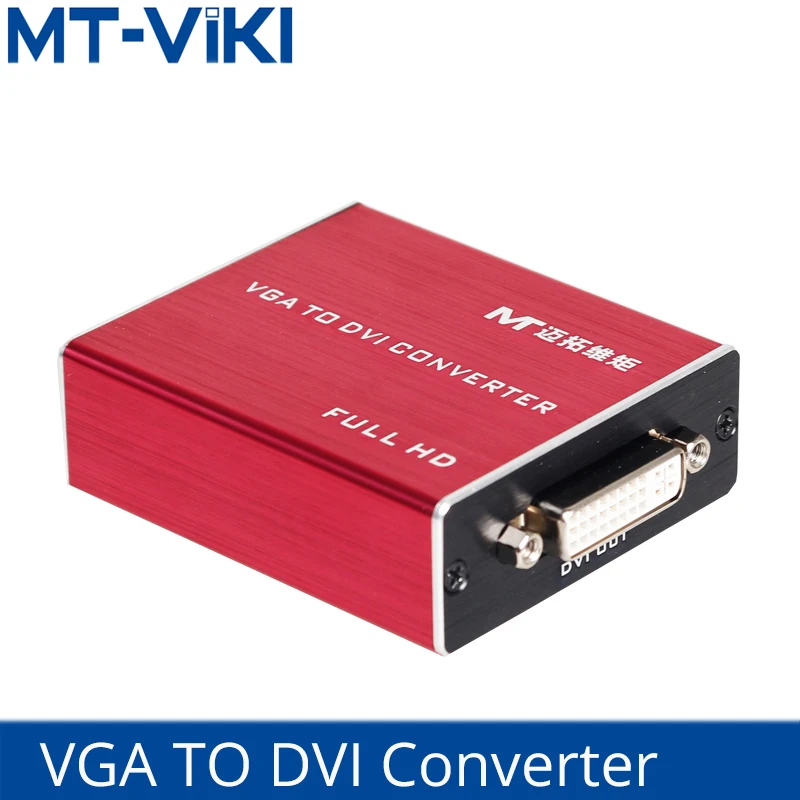 MT-VIKI VGA ir DVI Converter Box Kompiuterio Priimančiosios VGA Signalo įvesties prie projektoriaus ekranas, DVI HD išvesties 1920*1080P MT-VD01