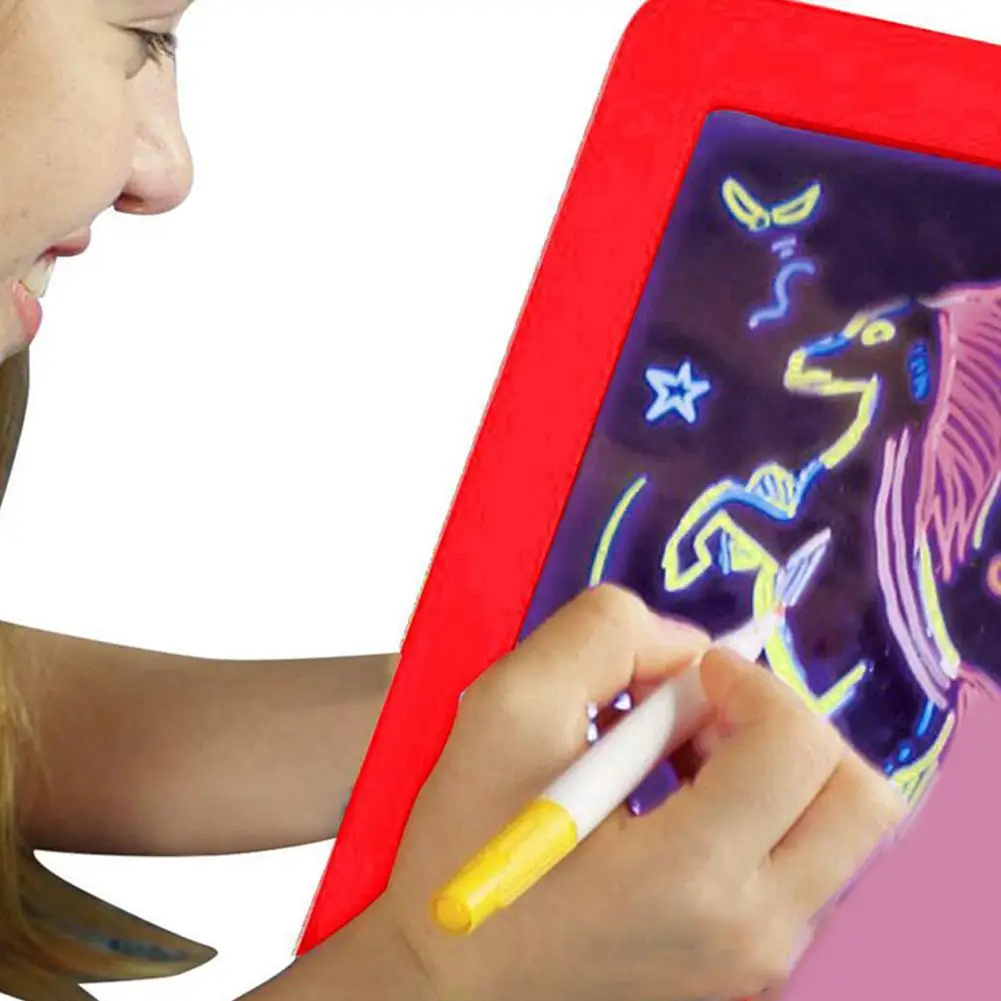 3D Magija Piešimo Bloknotas LED Šviesos Šviesos Valdybos Intelektinės Developmen Žaislas Vaikams Tapybos Mokymosi Priemonė Dovanos