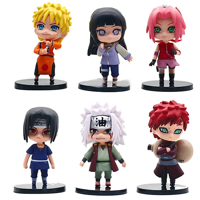 Naruto Anime Duomenys Žaislai Uzumaki Naruto Hatake Kakashi Haruno Sakura Uchiha Sasuke Haku Itachi PVC Veiksmų Skaičius, Žaislų Lėlės Modelio