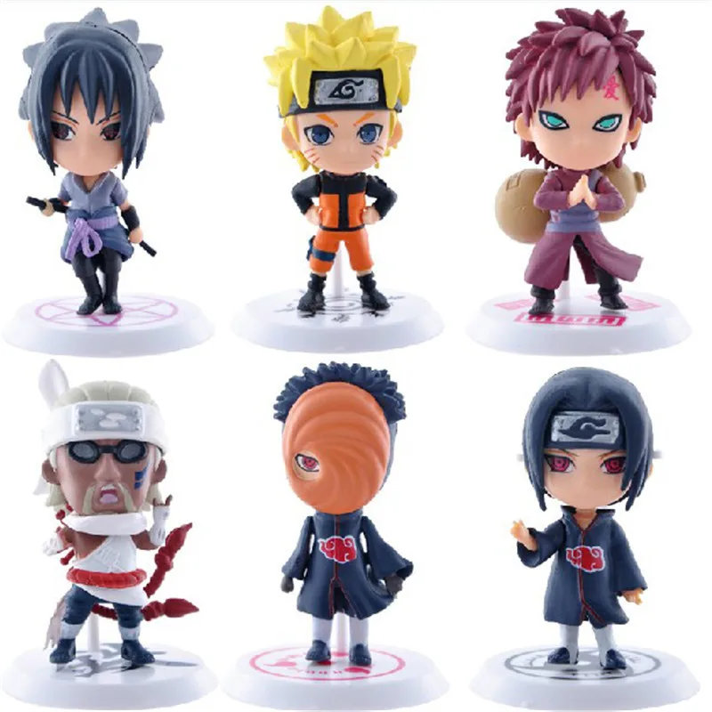 Naruto Anime Duomenys Žaislai Uzumaki Naruto Hatake Kakashi Haruno Sakura Uchiha Sasuke Haku Itachi PVC Veiksmų Skaičius, Žaislų Lėlės Modelio