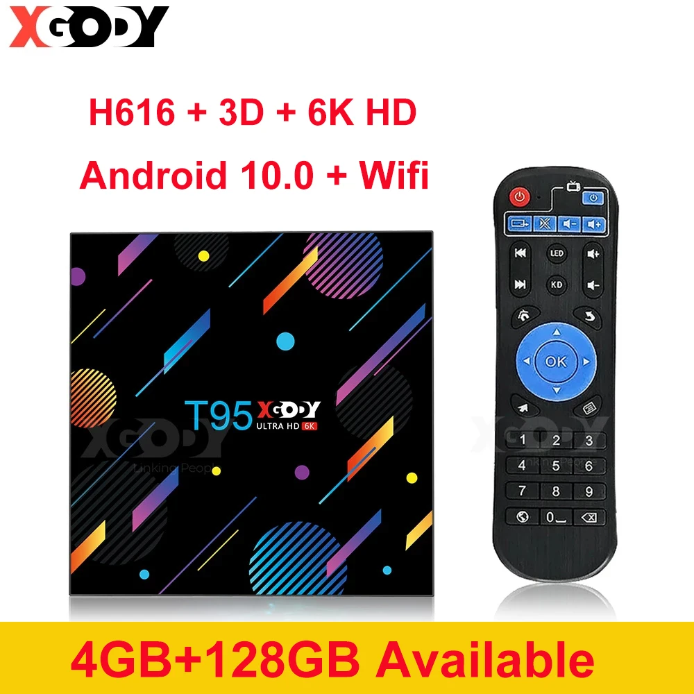 XGODY 4G 128G H616 Smart TV Box 