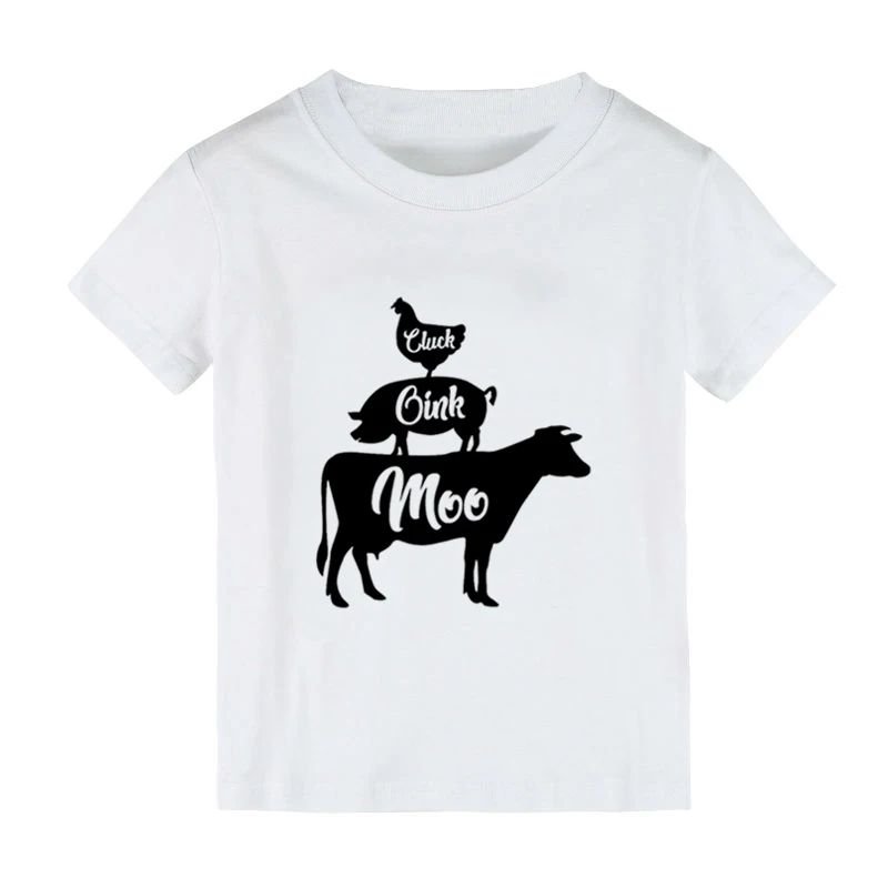 Kiaulė, Karvė, Vištos mėgsta gyvūnus Spausdinti Vaikai marškinėlius Berniukui, Mergina marškinėliai Vaikams, Vaikiška Drabužius Juokinga Gatvės Viršuje, Trišakiai CZ-175